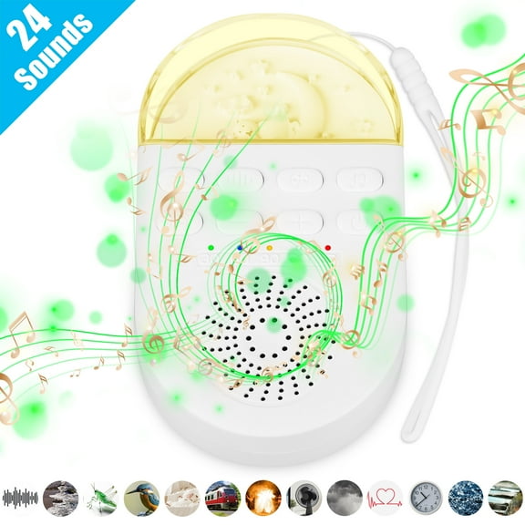 TSV Portable White Noise Machine, Soothing Sound Machine for Sleeping, 24 Soothing Sounds