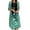 Flower Flower, variant on Avamo Women Sundress Leaves Print Dresses Sleeveless Dress Bohemian Suit Party Coat Bamboo Green Green M