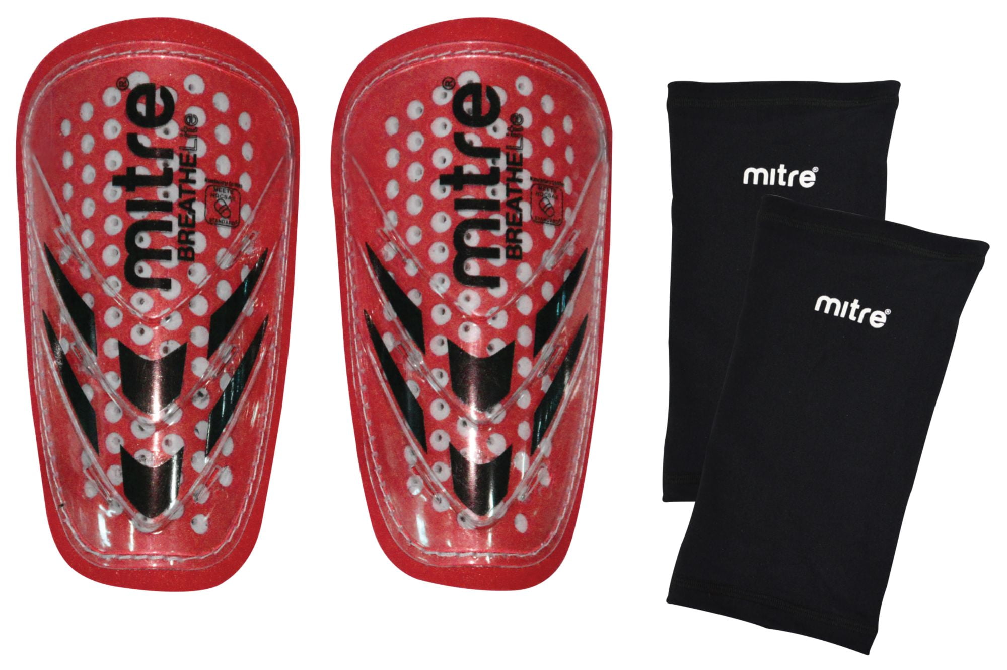 Details about   NEW Mitre Breathlite Shin Guard soccer for kids under 4"ft tall red   B-3 