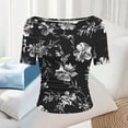 thumbnail image 6 of Otvok Women's Fashionable Blouses Dressy Casual Short Sleeve T-Shirts Round Neck Slim Fitted Tee Tops for Work Business, 6 of 6