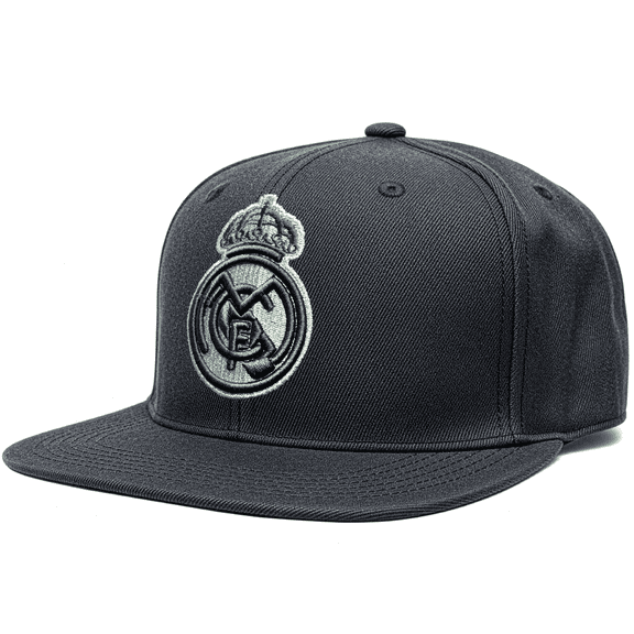 Icon Sports Real Madrid Snapback Cap, Gray, 100% Polyester, OSFM