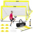 thumbnail image 1 of Portería de fútbol FITFIZZ portátil de 6 x 4 pies con pelota, escalera y conos, 1 of 7
