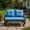Blue, variant on Resenkos Patio 2-Person Glider Bench Rocking Loveseat with Cushioned Armrest, Lounge Chair Outdoor with Weather Resistant Steel Frame for Porch Garden Outside, Blue