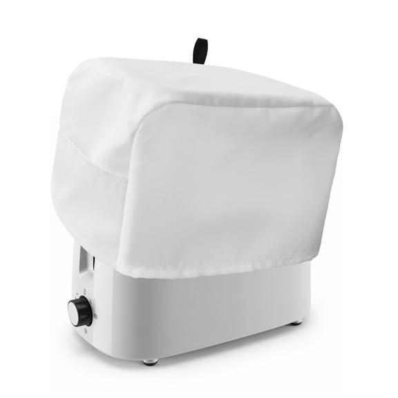 Toaster Cover 2 Slice, White Dustproof Bakeware Oven Protector with Top Hook, Modern Simple White Backdrop Waterproof Small Kitchen Appliance Toasters Dust Cover, 12"x7.5"x8"