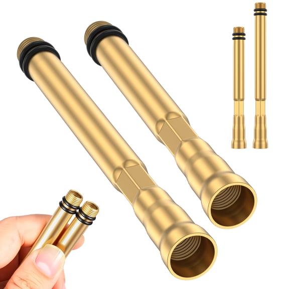 Stainless Steel Faucet Water Inlet Extension Hose M10 Leak Proof Adapter Pipe for Deep Sink Installation Kitchen Bathroom Plumbing Tubes Gold