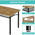 thumbnail image 3 of Dining Table Set for 4, Kitchen Table and Chairs for 4 with Wine Rack, Dining Room Table Set with 4 Chairs, Rectangular Kitchen Table Set for Small Space, Apartment, Rustic Brown, 3 of 7