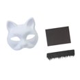 thumbnail image 3 of Kit de máscara de gato para manualidades, ideal para fiestas y carnaval. Máscara de gato en blanco para disfraces. Gris, 3 of 9