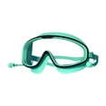thumbnail image 4 of Gafas de natación Colamx con tapones para los oídos antivaho azul negro, 4 of 8