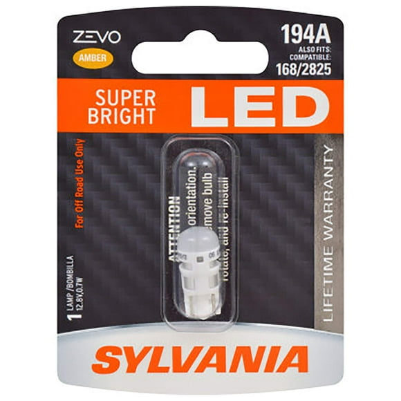 Bombilla LED SYLVANIA 194 T10 W5W ZEVO Amber para iluminación interior