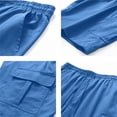 thumbnail image 5 of Cargo Shorts for Men Relaxed Fit Drawstring Waist Hiking Shorts Multi Pockets Outdoor Casual Athletic Short Pants, L, 5 of 7