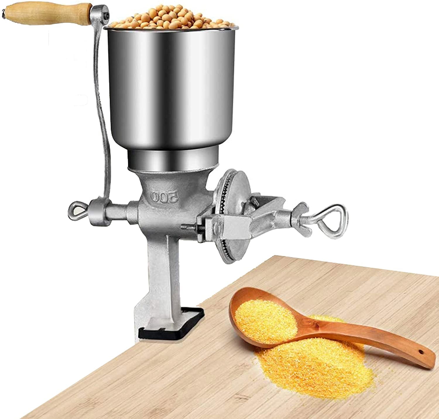 NOGIS Manual Corn Grinder Flour Maker Grain Mill Hand Grinder with