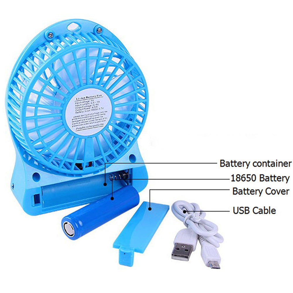 USB portable et alimenté par batterie BLANC Mini Ventilateur de bureau Refroidisseur Air Conditioner 