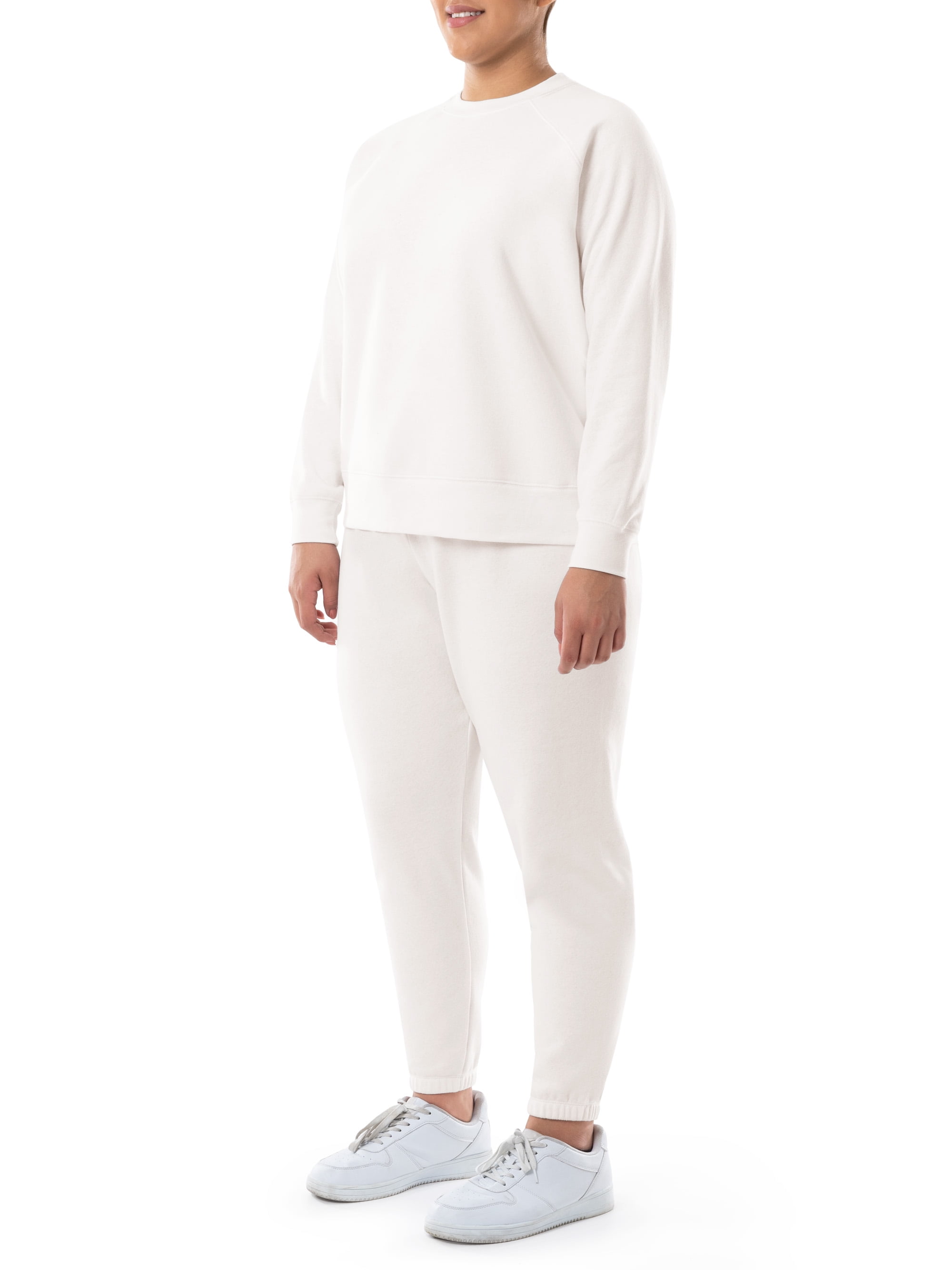 Terra & Sky Women's Plus Size Fleece Sweatshirt and Sweatpants Set, 2-Piece