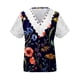 thumbnail image 5 of ICHUANYI ClearanceWomen Fashion Summer Sexy Fold Printed Regular Women Short Sleeves V Neck Button Top(Dark Blue, M) ICHUANYI WER20232080506763, 5 of 5