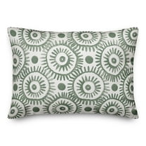 Creative Products Boho Circles Green 14 x 20 Indoor / Outdoor Pillow