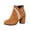 Brown, variant on Willtoo Women's Ankle Booties Faux Suede Glitter Decor Block Heel Short Boots, Side Zipper Closed Toe Fashion Ankle Boots Dress Footwear