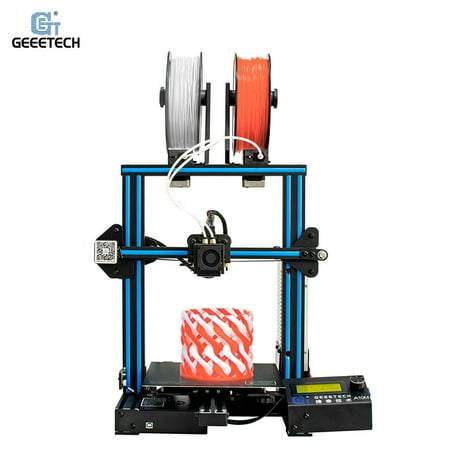 Geeetech A10M 3D Printer DIY Kit Aluminum Profile Quick Assembly 220 * 220 * 260mm Support 2-In-1 Mix-Color Printing Break-Resume Capacity Filament Detector with Dual Extruder for Multiple