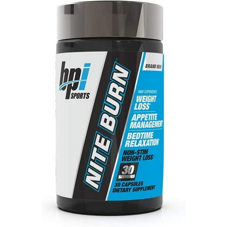 (BBD:6/27) BPI Sports Nite Burn – Fat Burner – Sleeping pill – Keto-Friendly – Weight Loss Burn Fat Relaxation Boost Metabolism – 30 servings – 640mg