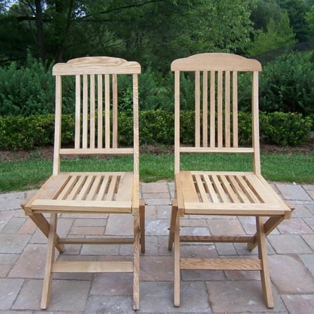 Oakland Living Folding Event Wooden Chairs - Set of 2