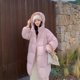thumbnail image 3 of Abrigos de invierno nuevos, chaqueta acolchada para mujer, versión coreana, parka informal lisa y sencilla, resistente al viento, gruesa y cálida, chaquetas de plumón de longitud media, 3 of 4