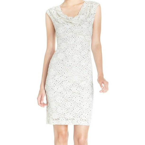 Connected Apparel - Connected Apparel Womens Lace Sequined Cocktail ...