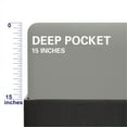 thumbnail image 4 of Super Soft and Durable​​ Microfiber Fitted Sheet, Machine Washable Fitted Bed Sheet with 15 inches Deep Pocket, Full, 54 x 75 inches, Smoke Gray, 4 of 7