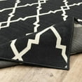 thumbnail image 2 of 9â€™x13â€™ Black and Ivory Trellis Indoor Outdoor Area Rug, 2 of 9