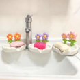 thumbnail image 1 of 1pc Creative Cute Soap Dish, Flower Decor Soap Tray, Self Draining Soap Holder, Soap Rack For Bathroom, Multifunctional Soap Storage Rack, Bathroom Accessories, Home Decor, 1 of 5