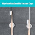 thumbnail image 5 of Paquete de 5 soportes para cepillos de dientes con ventosa, soporte para cepillos de dientes multifunción montado en la pared para dormitorio, baño y ducha, 5 of 5