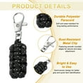thumbnail image 3 of Uxcell Reflective Paracord Zipper Pull Polyester Zipper Pulls Woven Rope with Metal Clasp for Clothing Black, 3 of 7