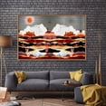 thumbnail image 3 of wall26 Framed Canvas Print Wall Art Red Marble Effect Desert Canyon Abstract Wilderness Illustrations Modern Art Rustic Scenic Colorful for Living Room, Bedroom, Office - 16"x24" Natural, 3 of 4
