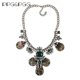 thumbnail image 3 of Accesorios de moda Grandes joyas llamativas de resina Chunky Vintage Gold C, blanco, 3 of 4