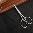 thumbnail image 7 of Precision Scissors, 3.5inch Stainless Steel Multi-Purpose Vintage Beauty Grooming Kit, Suitable For Facial Hair, Eyebrow, Eyelash, Beard, Moustache with PU Sheath, 7 of 7