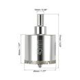 thumbnail image 2 of Unique Bargains Diamond Drill Bit 45mm Glass Hole Saws Core Drill Bit with Center Pilot Bit for Glass Ceramics Porcelain Tile, 2 of 4