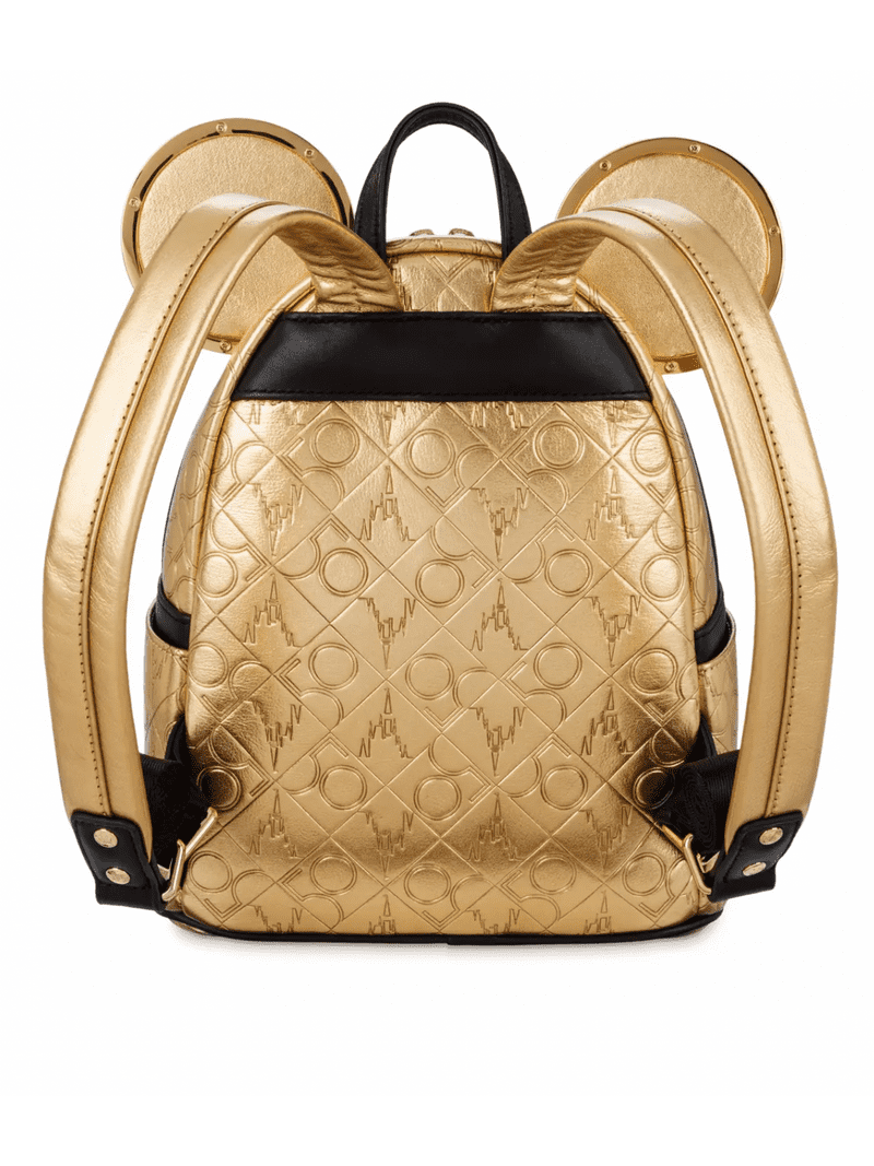 Disney Walt Disney World 50th Anniversary Mickey Leather Gold Mini