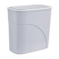 thumbnail image 3 of Kitchen Trash Can, Step-On Garbage Can with Lid, Tall Kitchen & Bathroom Trash Can, Small Office Waste Bin, Gray - Xuniizn, 3 of 7