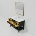 thumbnail image 6 of Norwalk 48 in W Black Oak Single Vanity, White Quartz Top, Faucet Set, and 46 in Mirror, 6 of 8