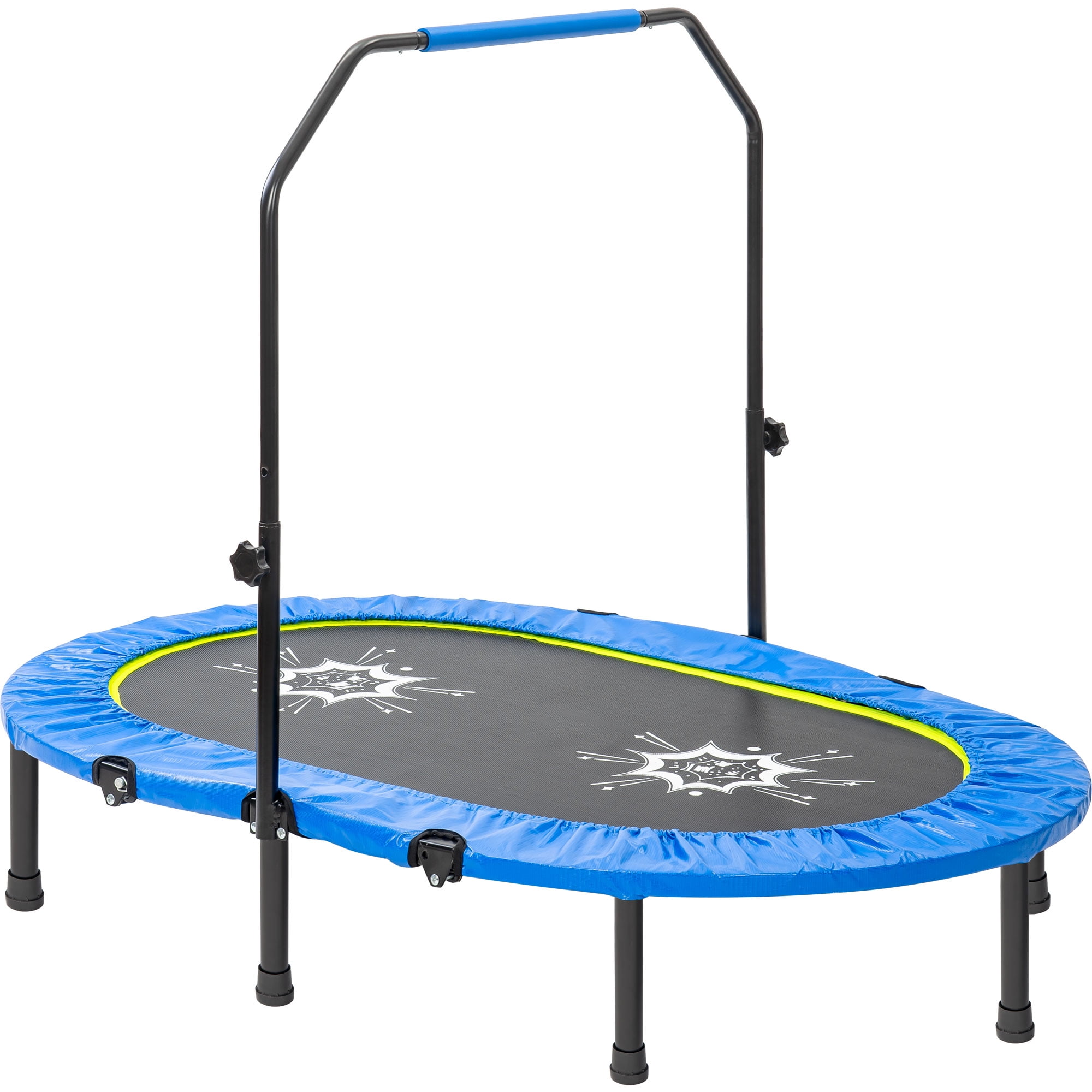 Postcode Beukende Slim Parent-Child Twin Trampoline with Adjustable Handrail and Safety Cover,  Mini Kids Trampoline for Two Kids - Walmart.com