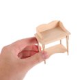 thumbnail image 4 of Escritorio en miniatura para casa de muñecas, mesa de madera a escala 1/12, ideal para estudio en miniatura o decoración de sala de estar, 4 of 7