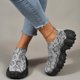 thumbnail image 1 of Zapatos de mujer Moda Estampado de leopardo Colorblock Detalle de punto Gráfico Calcetín Zapatos Suela gruesa Zapatillas de deporte de punto volador Wmkox8yii shalkjhdk2143, 1 of 1
