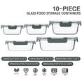 thumbnail image 4 of Recipiente de almacenamiento de alimentos M MCIRCO Glass, 20 piezas con tapas, 4 of 6