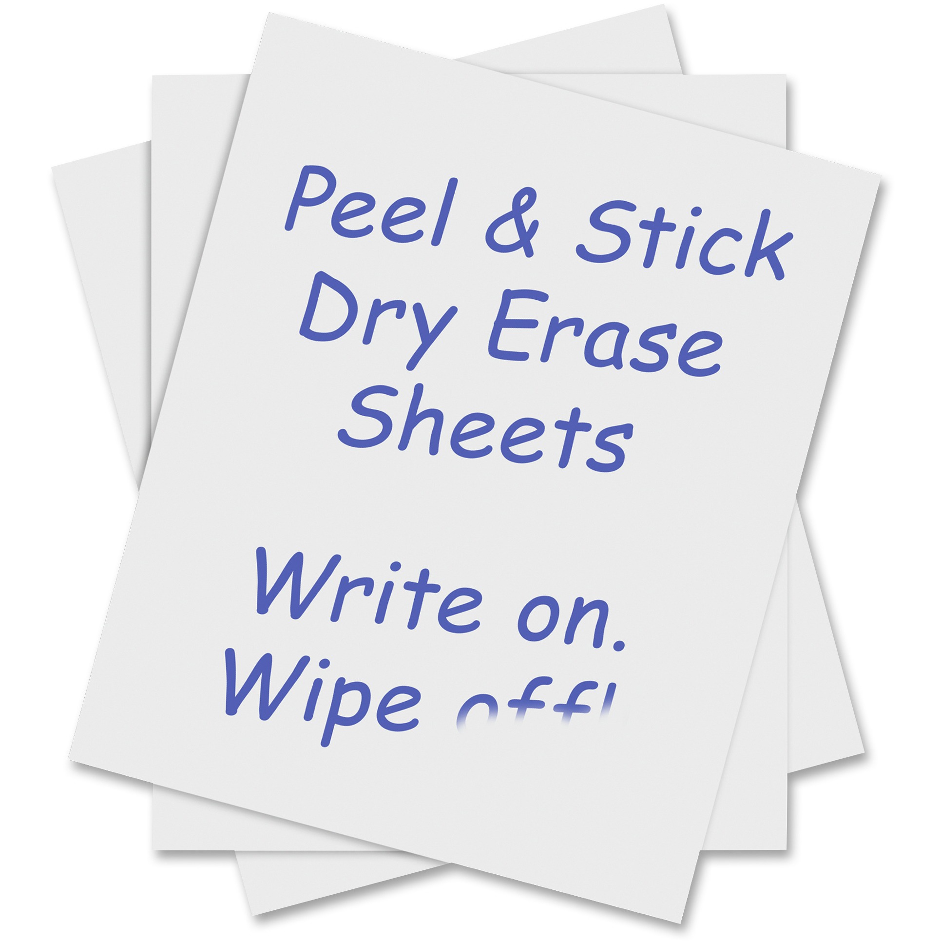 CLine Peel and Stick Dry Erase Sheets, 17 x 24, White, 15 Sheets/Box
