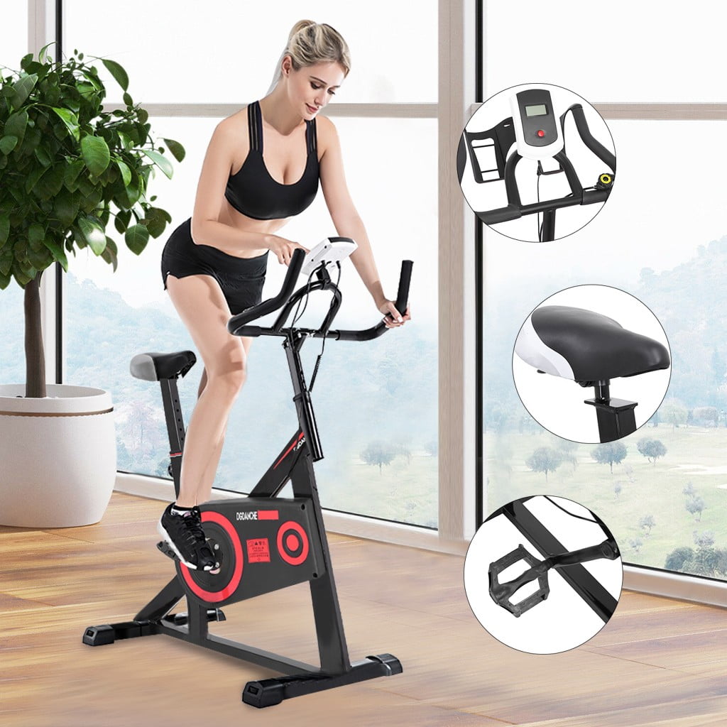 Exercise Bike Machine Stationary Trainer Bicycle Gym Fit Cardio Equipment 