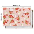 thumbnail image 5 of Fresh and Fruity Strawberry Table Placemats Set of 6, Flax Linen Heat Resistant Wrinkle Free, Red Berry Design for Sweet Summer Table Setting, 5 of 5