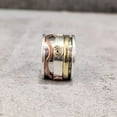 thumbnail image 3 of Wide Spinner Band, Bohemian Ring, 925 Sterling Silver Ring, Spinning Thumb Ring, Three Tone Ring, Fidget Ring, Handmade Jewelry, Christmas Oxidized, Brass Copper Band, Anxiety Ring, Mans Band Gifts, 3 of 6