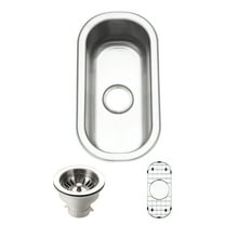 Houzer Club 10 in Stainless Steel Undermount Single Bowl Bar Sink with Strainer and Grid - CS-1105-C