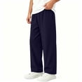 thumbnail image 2 of Pretxorve Kids Girls Boys Summer Pants Solid Elastic Waist Ankle Length Casual Sport Bottoms Sizes 0-8Y, 2 of 5