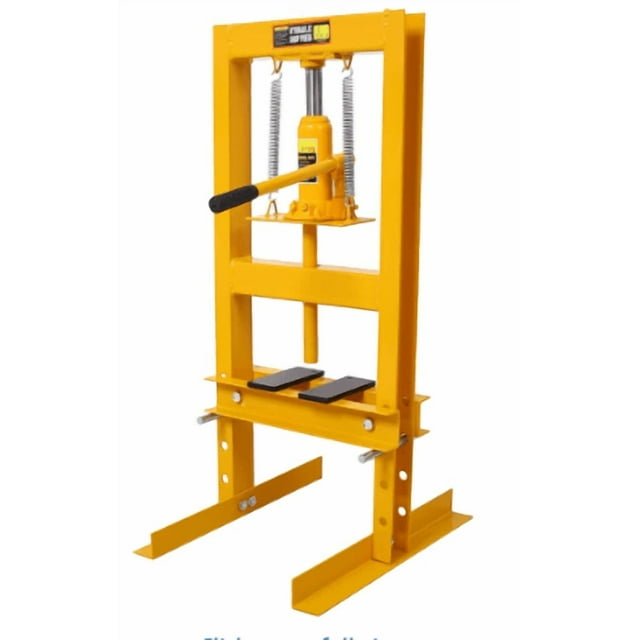 Presse d'Atelier Hydraulique de 12 Tonnes avec Plaques de Presse, Presse de Comptoir de Garage à Cadre en H avec Table de Travail Réglable, Rouge