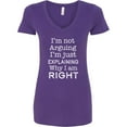 thumbnail image 3 of Inktastic I'm Not Arguing, I'm Just Explaining Why I'm Right Women's V-Neck T-Shirt, 3 of 5
