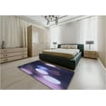 thumbnail image 5 of Ahgly Company Machine Washable Indoor Round Transitional Medium Purple Area Rugs, 7' Round, 5 of 7